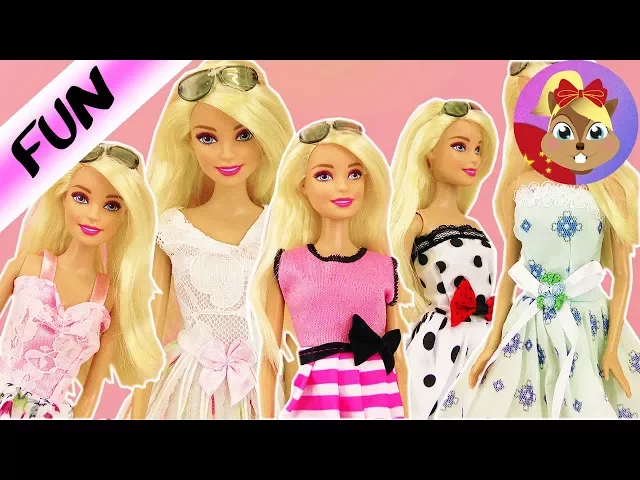 帮芭比娃娃barbie 选择晚礼服 你最喜欢哪一件呢?